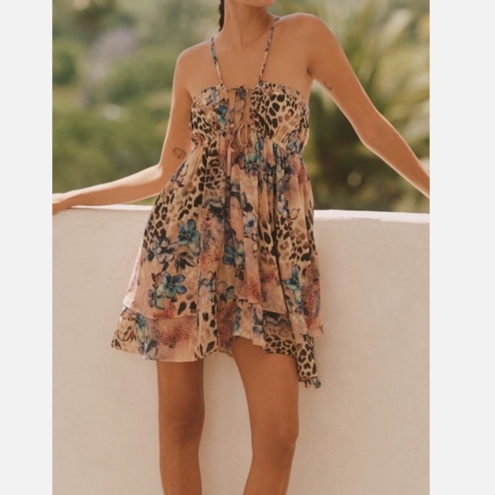 CELANDINE COTTON BABYDOLL MINI DRESS